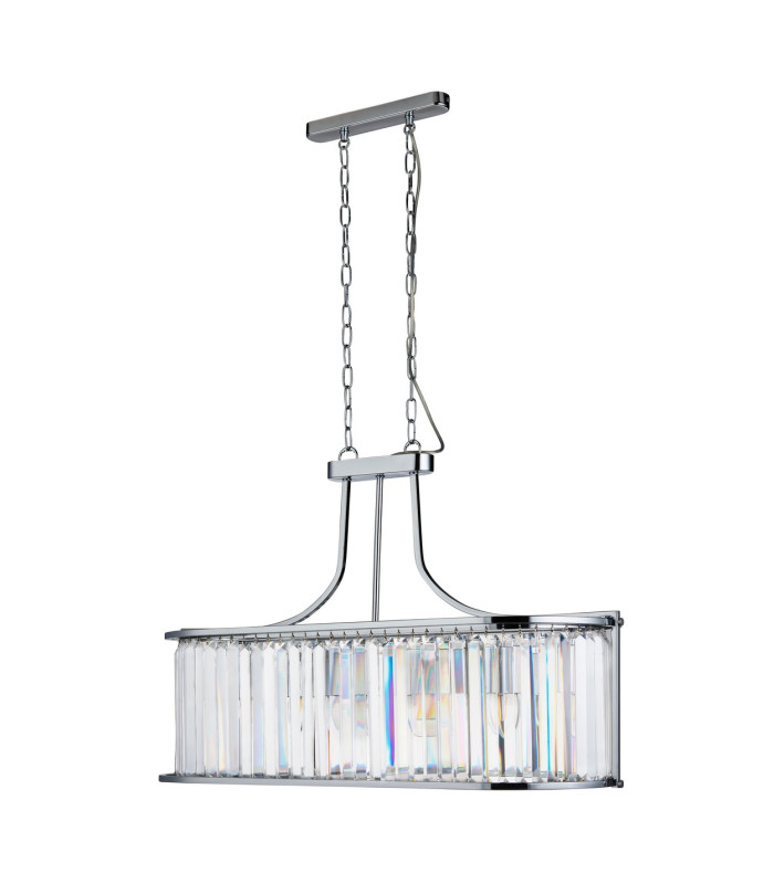 Victoria 5 Light Bar Pendant Chrome with Glass E27_Off