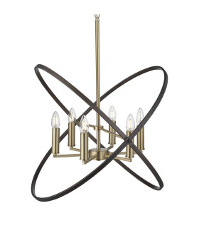 Hoopla 6 Light Pendant Bronze Brown E14_Main