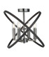 Hoopla 4 Light Semi Flush Pewter Black E14_Main