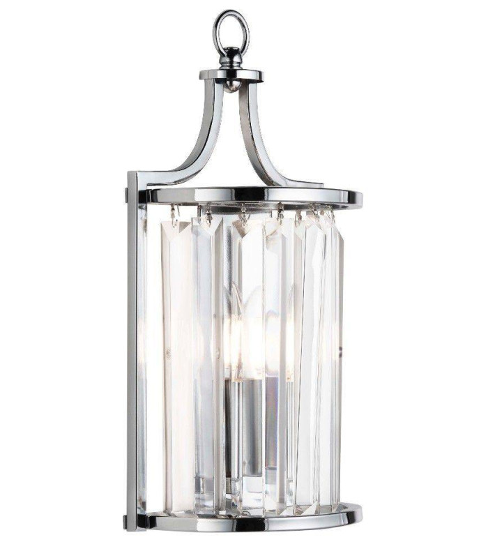 Victoria 1 Light Wall Light Chrome with Glass E14_Main