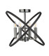 Hoopla 4 Light Semi Flush Pewter Black E14_Off