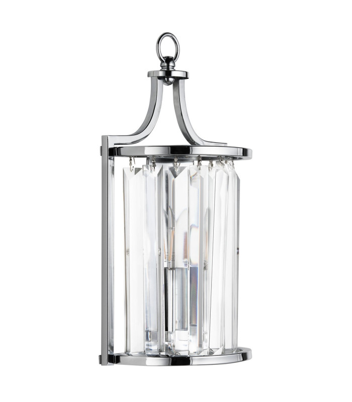 Victoria 1 Light Wall Light Chrome with Glass E14_Off