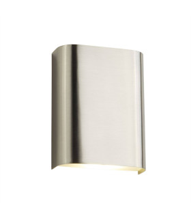 Integrated LED 2 Light Wall Light Satin Silver Silver Frosted_Main