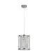 Elise 1 Light Pendant Chrome Crystal Drops E27_Off