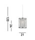 Elise 1 Light Pendant Chrome Crystal Drops E27_Line