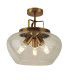 Boule 3 Light Semi Flush Bronze Glass E27_Main