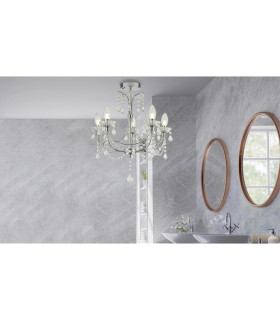 Autumn 5 Light Bathroom Chandelier Chrome Crystal Glass IP44 G9_Room