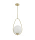 Avalon 1 Light Pendant Gold Opal Glass E27_Off