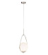 Avalon 1 Light Pendant Satin Silver Opal Glass E27_Main