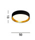 Gianna Integrated LED 1 Light Flush Ceiling Light Black Gold_Line