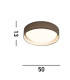 Gianna Integrated LED 1 Light Flush Ceiling Light White Grey_Line