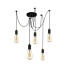 Squiggle 5 Light Cluster Pendant Matt Black E27_Main