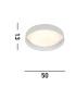 Gianna Integrated LED 1 Light Flush Ceiling Light White_Line