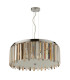 Clarissa 5 Light Ceiling Pendant Chrome Crystal Prism Drops E14_Off