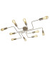 Circuit 10 Light Flush Ceiling Light Satin Silver E27_Main