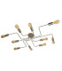 Circuit 10 Light Flush Ceiling Light Satin Silver E27_Off