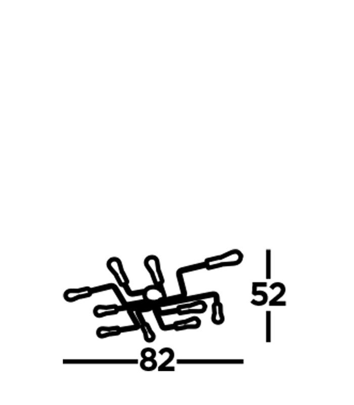 Circuit 10 Light Flush Ceiling Light Satin Silver E27_Line