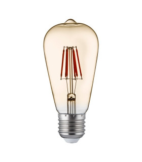 5 PACK Dimmable Led Filament Squirrel Lamp Amber Glass E27 6W 600Lm_Main