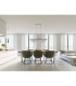 Michelle 5 Light Chrome Oval Ceiling Bar Pendant with Glass Balls_Room