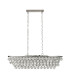 Michelle 5 Light Chrome Oval Ceiling Bar Pendant with Glass Balls_Off