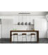 Amsterdam 4 Light Matt Black Bar Ceiling Pendant Round Smokey Glass Shades_Room