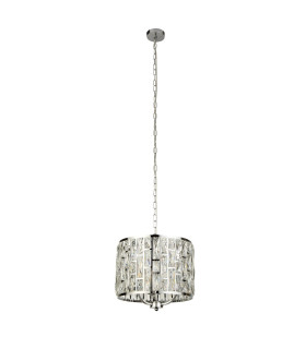 Bijou 3 Light Chrome Ceiling Pendant with Crystal Glass_Off