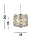 Bijou 3 Light Chrome Ceiling Pendant with Crystal Glass_Line