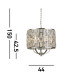 Bijou 5 Light Chrome Ceiling Pendant with Crystal Glass_Line