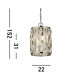 Bijou 1 Light Chrome Ceiling Pendant with Crystal Glass_Line