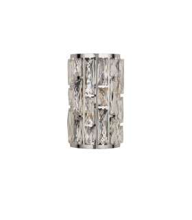 Bijou 2 Light Chrome Wall Light with Crystal Glass_Off