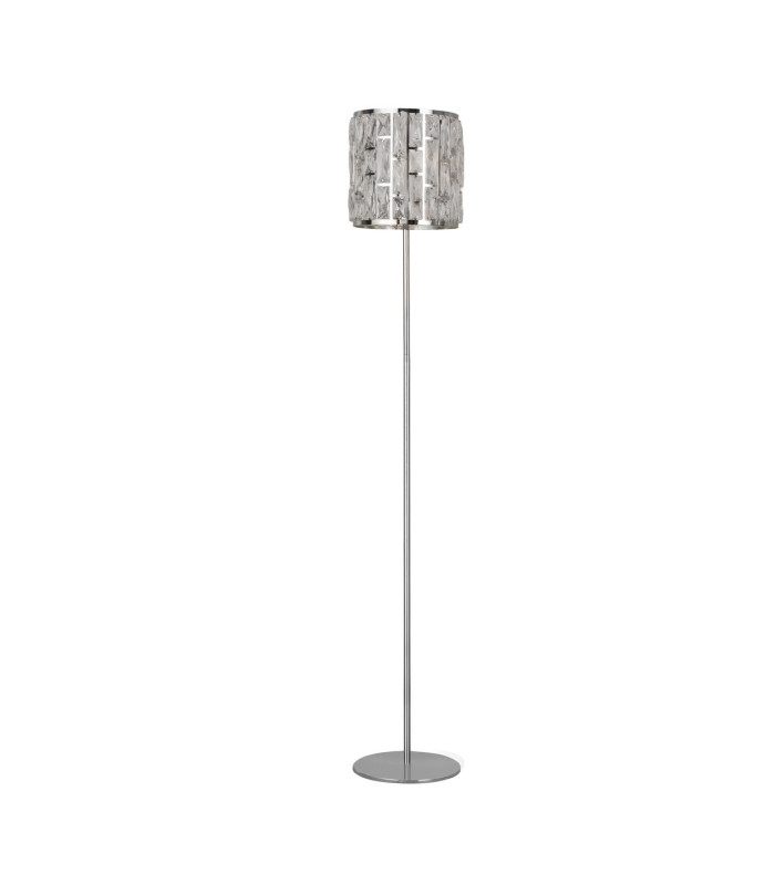 Bijou 1 Light Chrome Floor Lamp with Crystal Glass_Off
