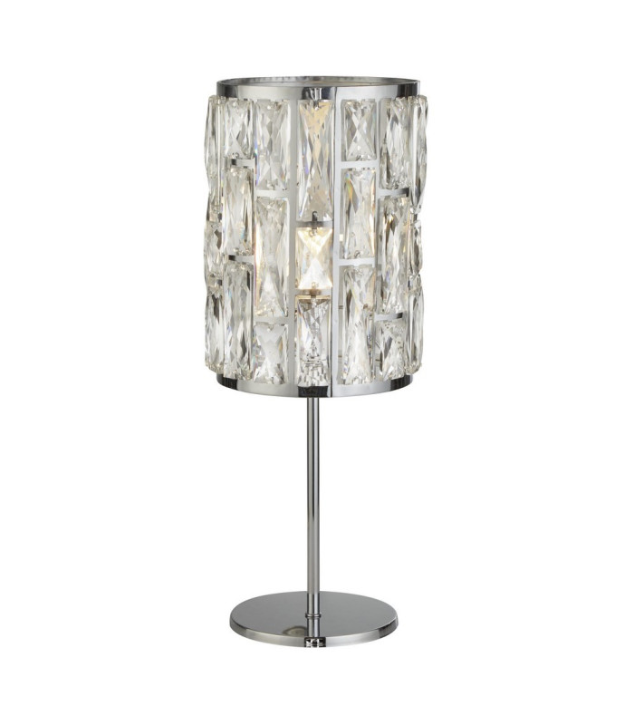 Bijou 1 Light Chrome Table Lamp with Crystal Glass_Main