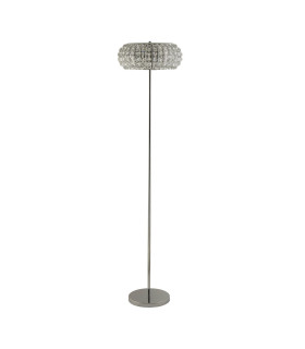 Marilyn 3 Light Chrome Floor Lamp with Crystal Glass Crystal Sand Diffuser_Off