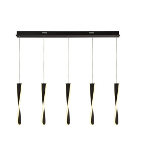 Paddle Led 5 Light Bar Ceiling Pendant - Black_Main