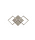 Art 2 Light Square Led Wall Flush Fitting - Satin Silver_Off