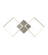 Art 2 Light Square Led Wall Flush Fitting - Satin Silver_Main
