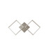 Art 2 Light Square Led Wall Flush Fitting - Satin Silver_Off