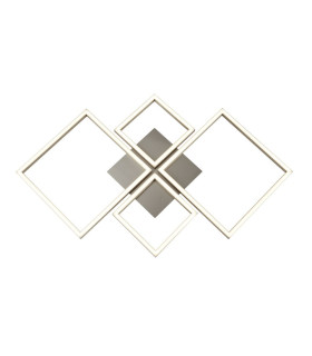 Art 4 Light Square Led Wall Flush Fitting - Satin Silver_Main