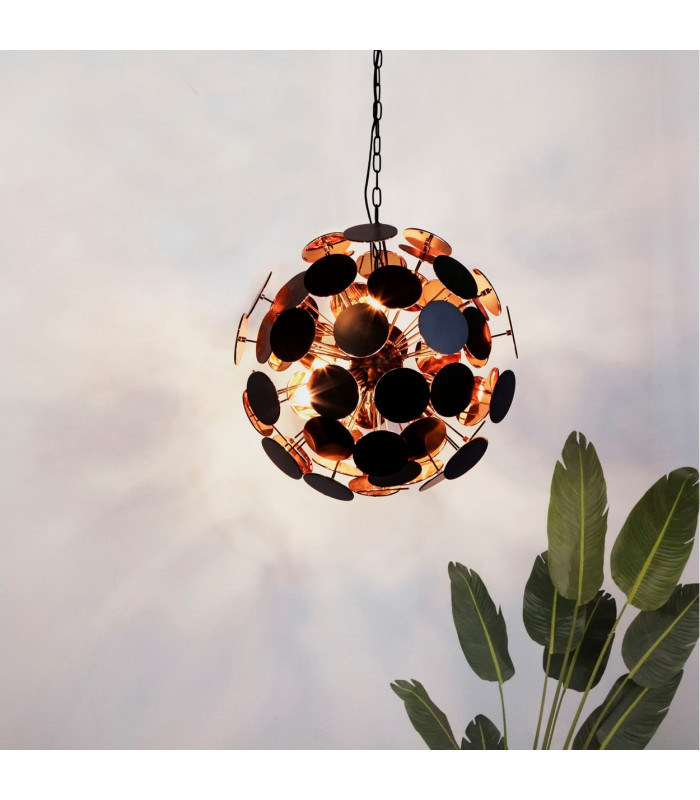 Discus 4 Light Black Gold Ceiling Pendant_Room