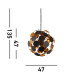 Discus 4 Light Black Gold Ceiling Pendant_Line