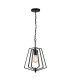 Slinky 1 Light Metal Adjustable Matt Black Cage Ceiling Pendant_Main