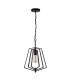 Slinky 1 Light Metal Adjustable Matt Black Cage Ceiling Pendant_Off