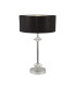 New Orleans 1 Light Chrome Table Lamp with Black Shade Silver Inner_Main