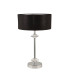 New Orleans 1 Light Chrome Table Lamp with Black Shade Silver Inner_Off