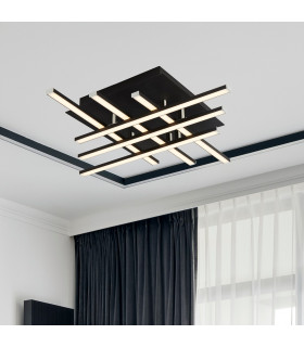 Matrix Integrated Led Flush Fitting 6 Light Black_Room