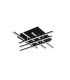 Matrix Integrated Led Flush Fitting 6 Light Black_Off
