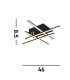 Matrix Integrated Led Flush Fitting 4 Light Black_Line