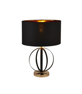 Table Lamp Black Gold with Black Shade Gold Inner_Main