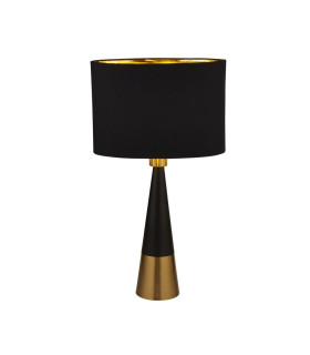 Pyramid Table Lamp Black Antique Copper Black Oval Shade Gold Inner_Main