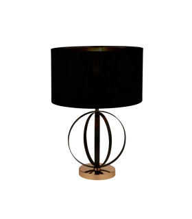 Table Lamp Black Gold with Black Shade Gold Inner_Off